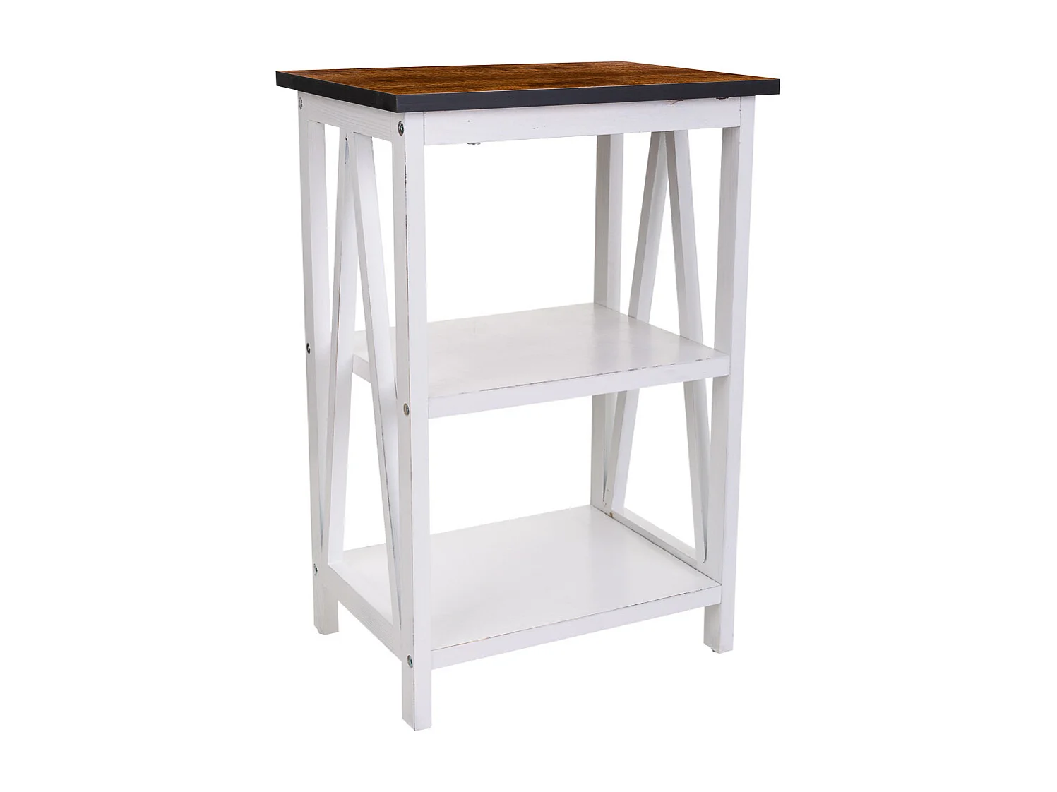 Weißes Holzregal 40x30x60h cm