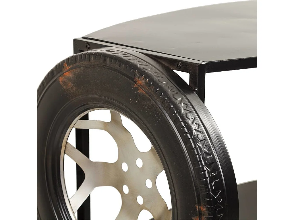 Schwarzes Metallregal 97x51x117,5h cm