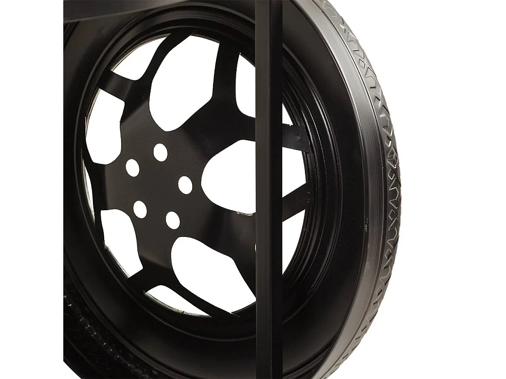 Schwarzes Metallregal 97x51x117,5h cm