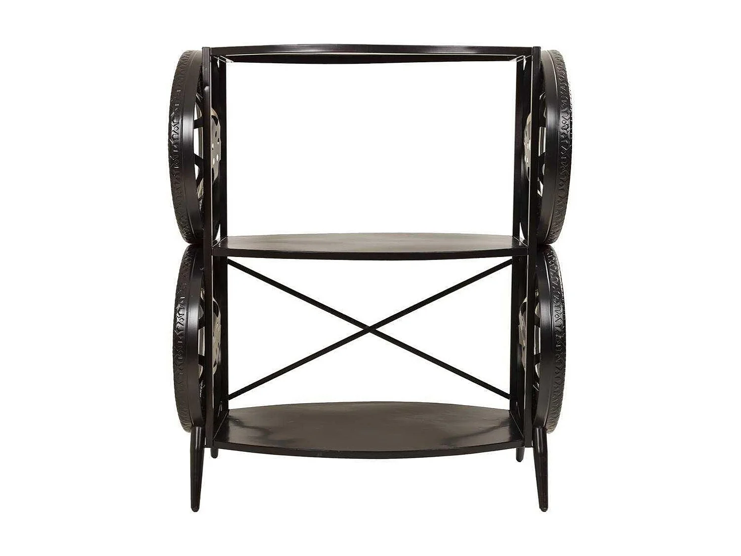 Estante de metal preto 97x51x117,5