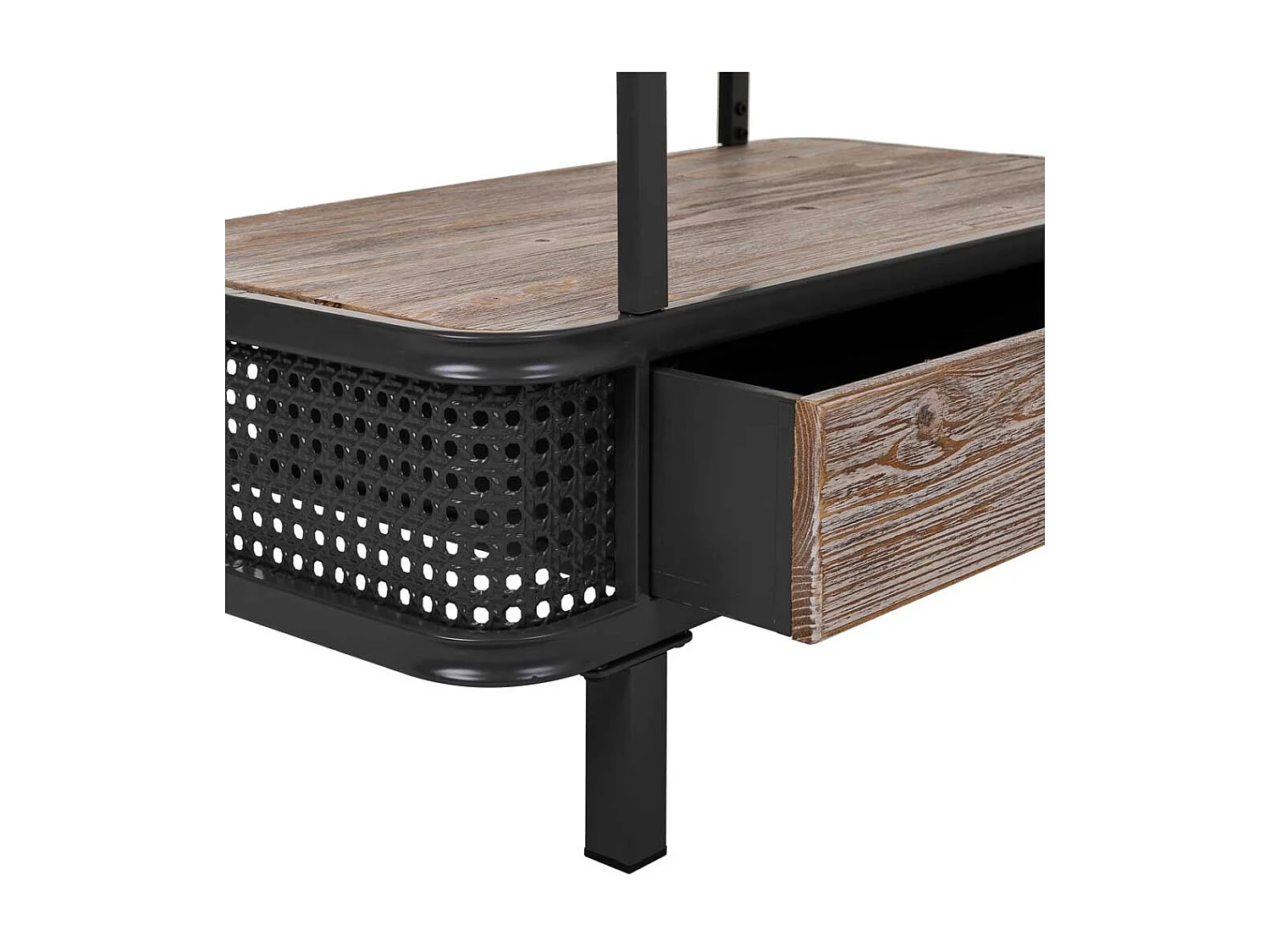 Estantería de metal y madera gris 80x40x121