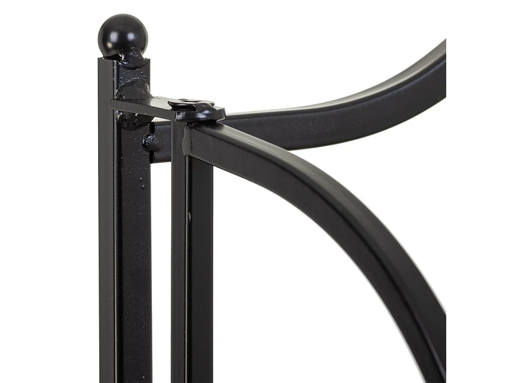 Étagère en mosaïque et fer forgé noire 57x27x133h
