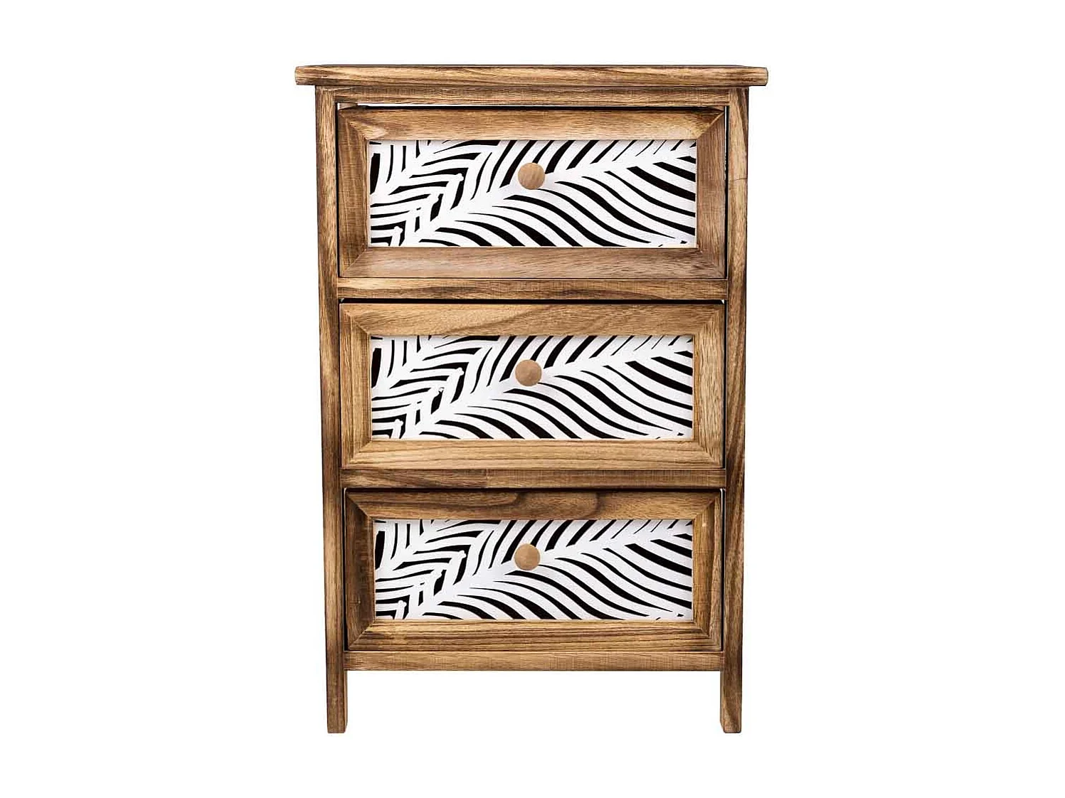 Chiffonnier En Bois Marron 40x29x58h