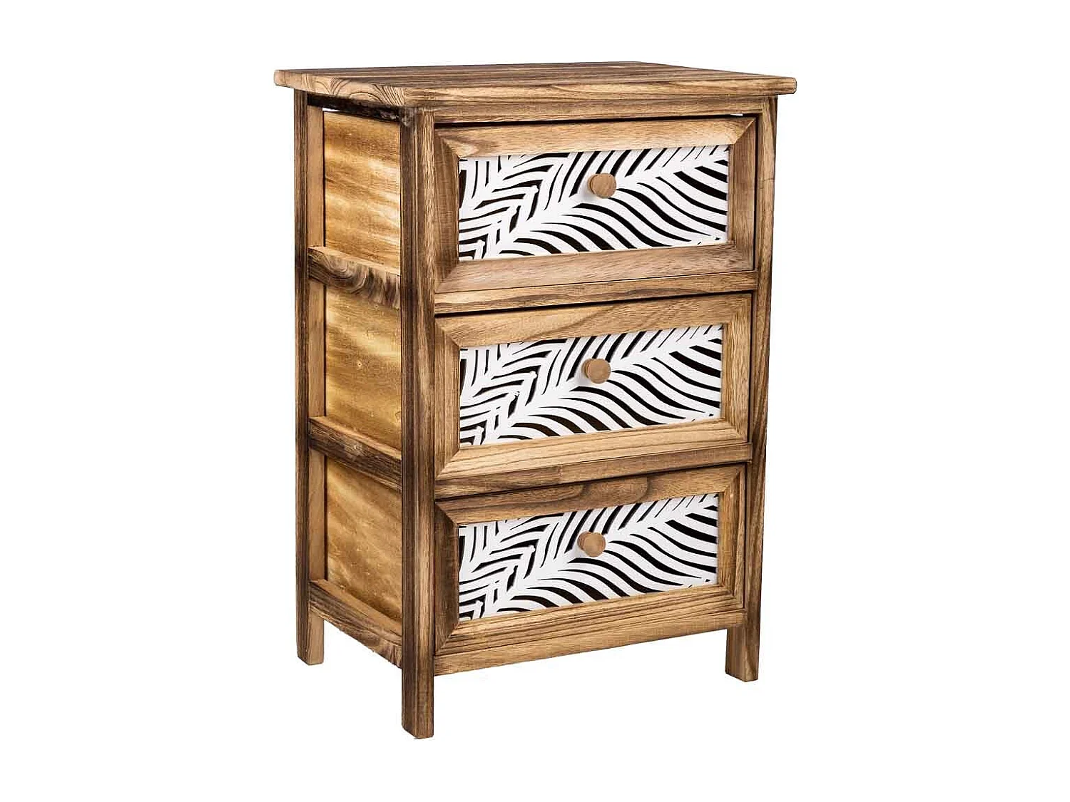Chiffonnier En Bois Marron 40x29x58h