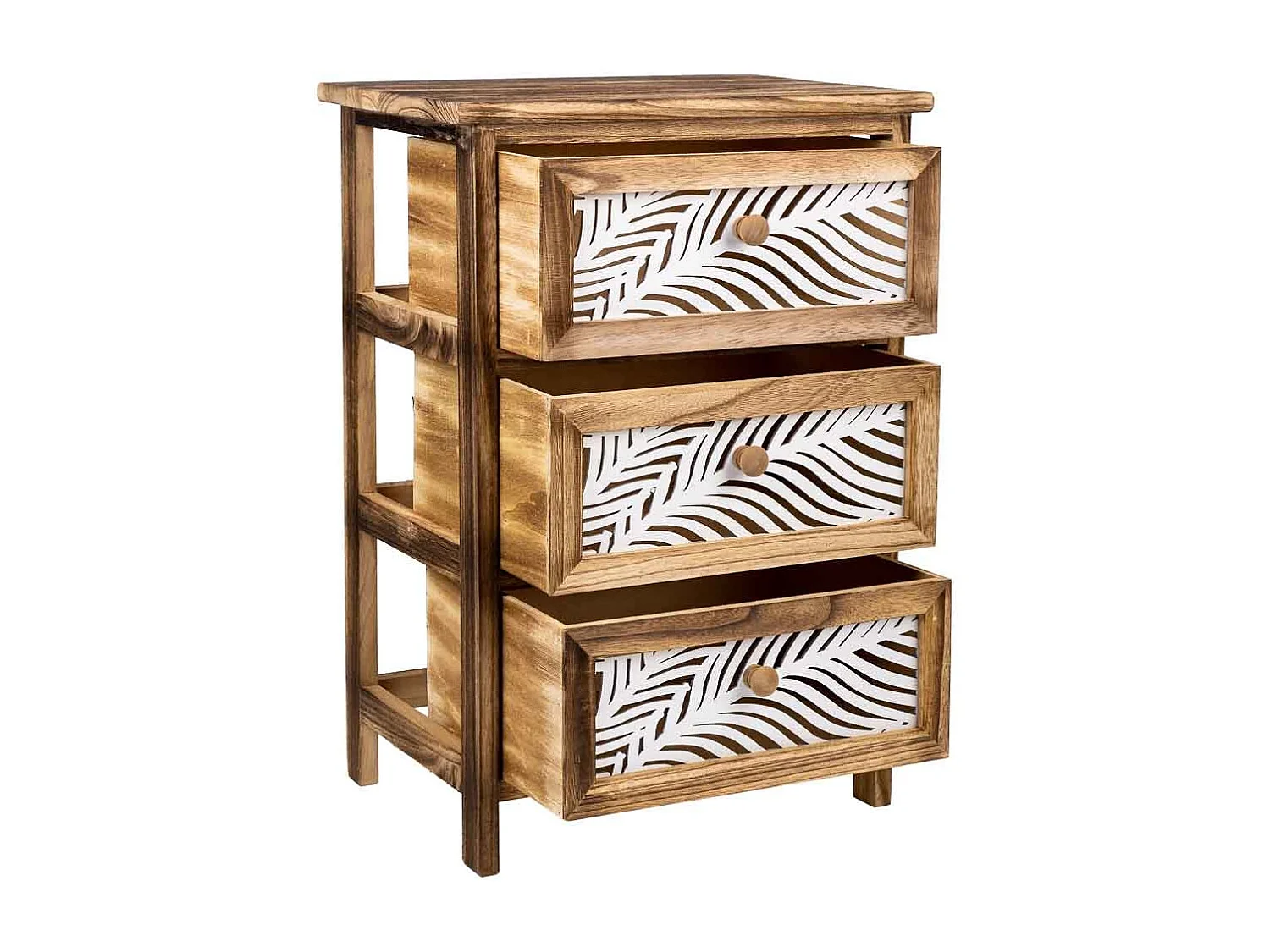 Chiffonnier En Bois Marron 40x29x58h