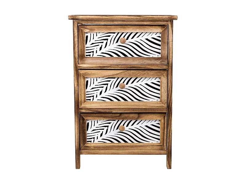 Chiffonnier En Bois Marron 40x29x58h