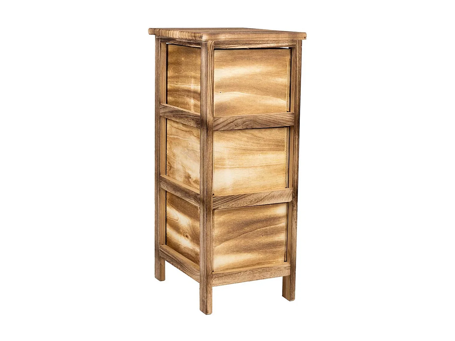 Chiffonnier En Bois Marron 26x32x63h