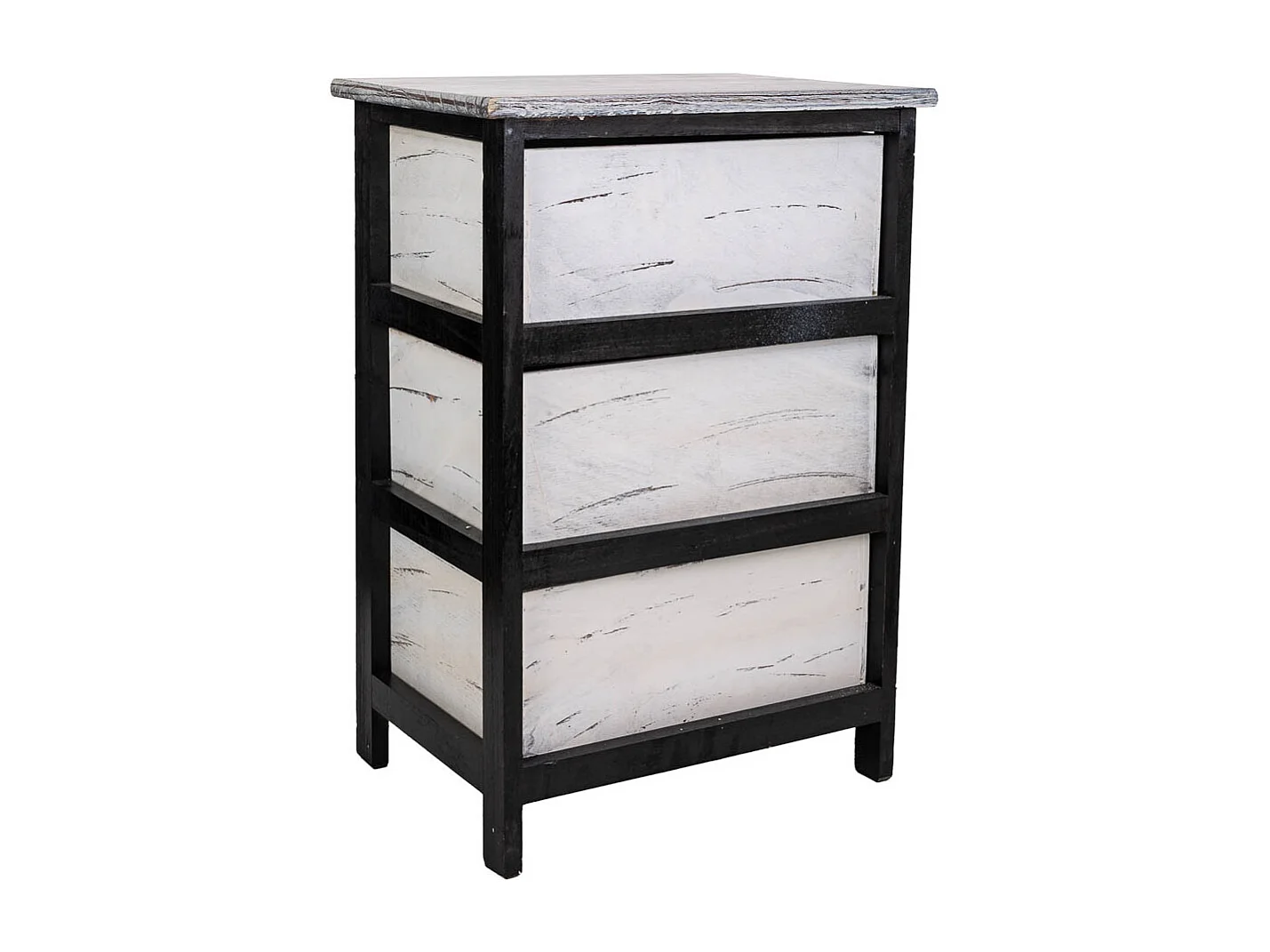 Chiffonnier En Bois Noir 40x29x58h