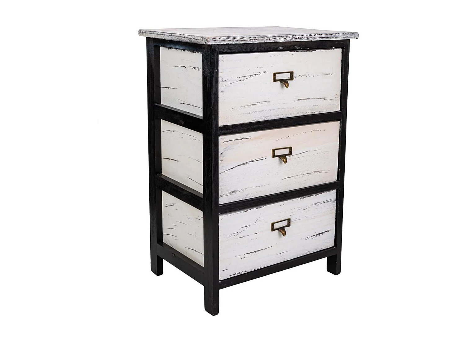 Chiffonnier En Bois Noir 40x29x58h