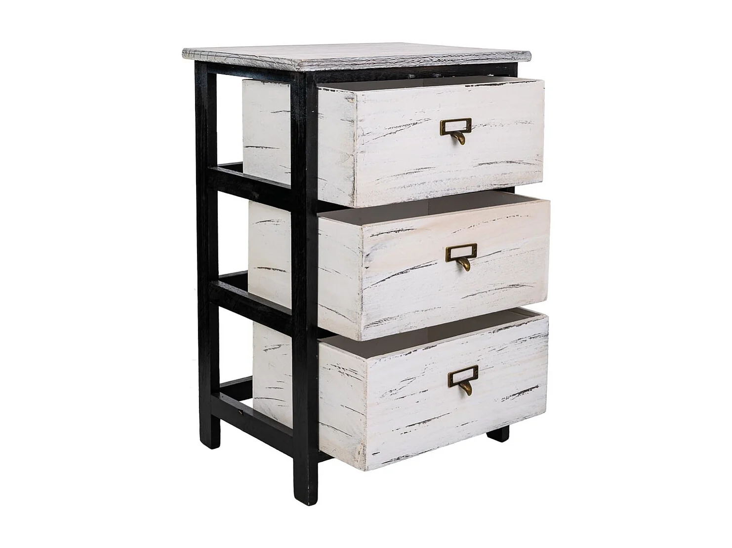 Chiffonnier En Bois Noir 40x29x58h