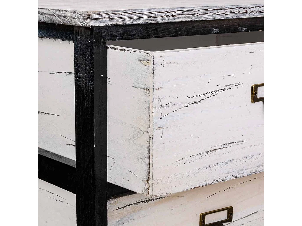 Chiffonnier En Bois Noir 40x29x58h