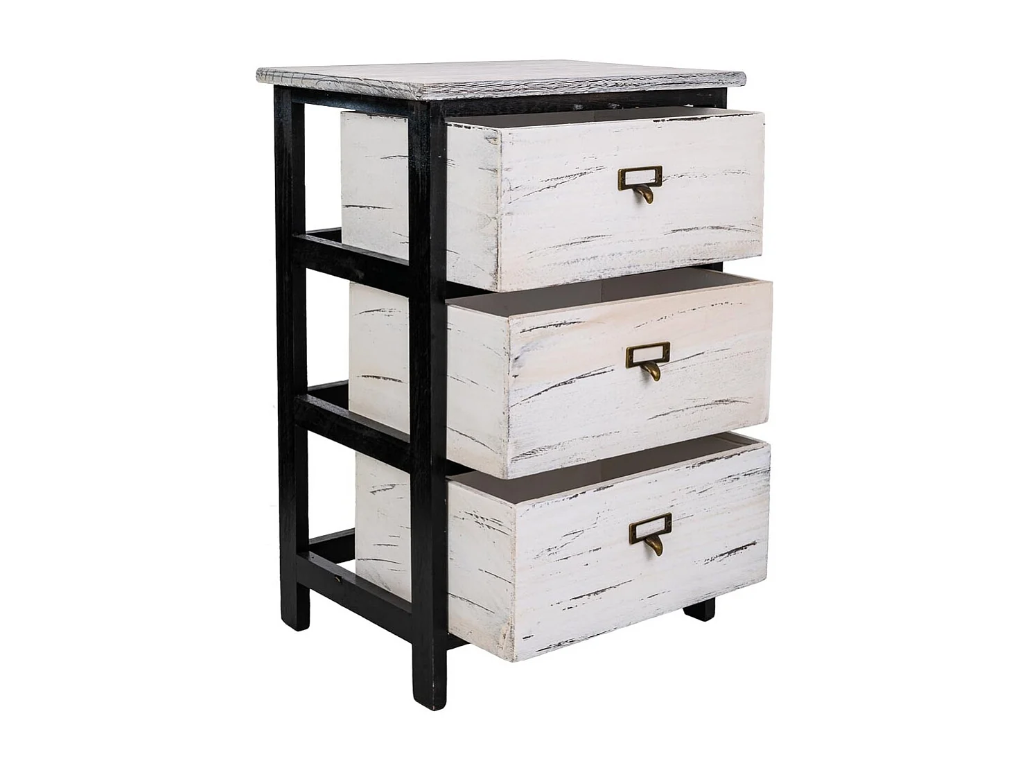 Chiffonnier En Bois Noir 40x29x58h