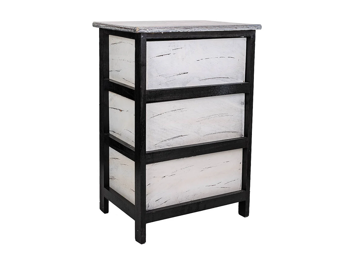 Chiffonnier En Bois Noir 40x29x58h