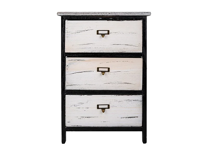 Chiffonnier En Bois Noir 40x29x58h