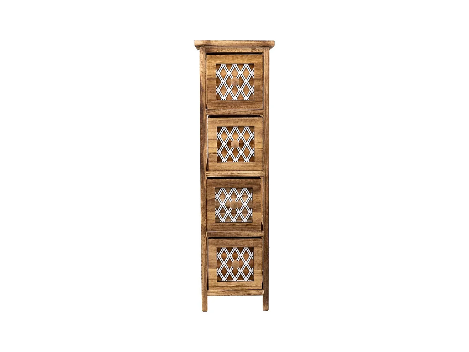 Chiffonnier En Bois Marron 22x26x77h