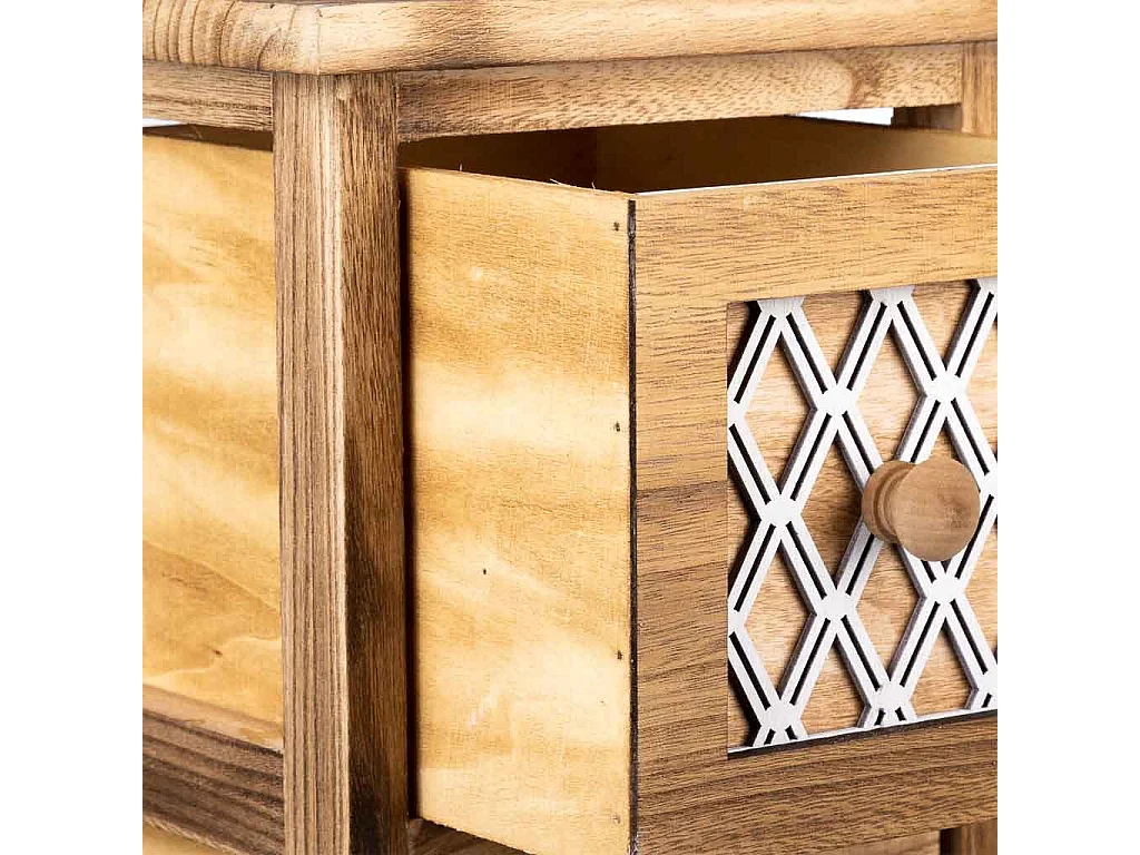 Chiffonnier En Bois Marron 22x26x77h