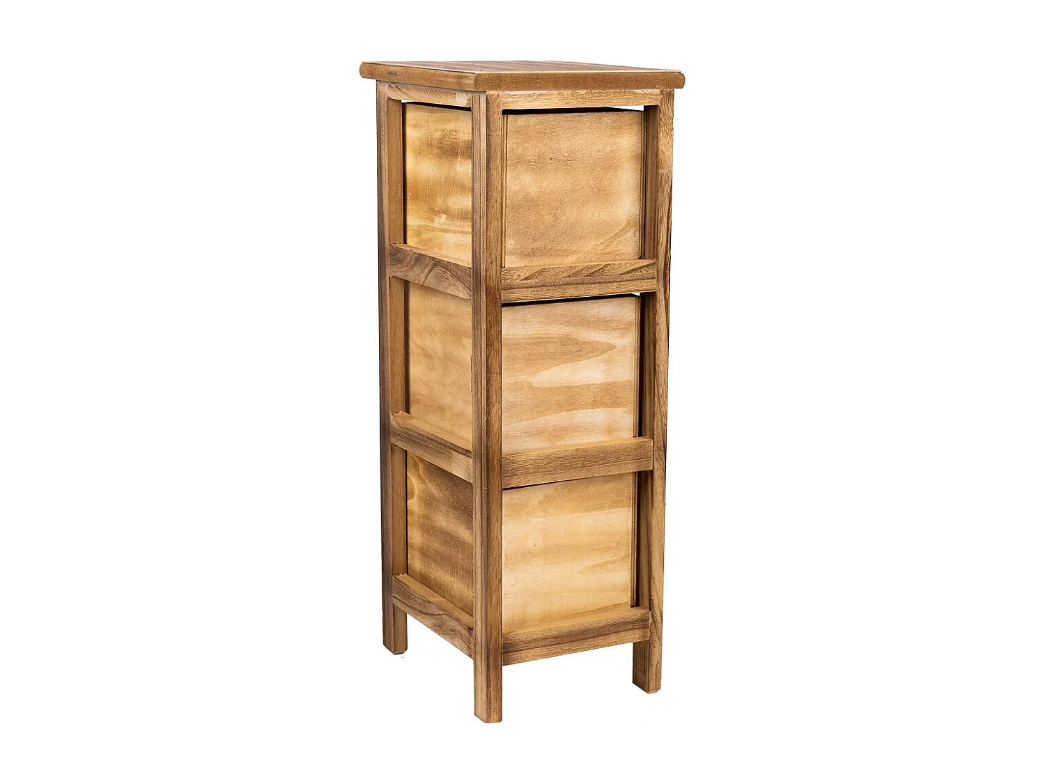 Chiffonnier En Bois Marron 22x26x61h