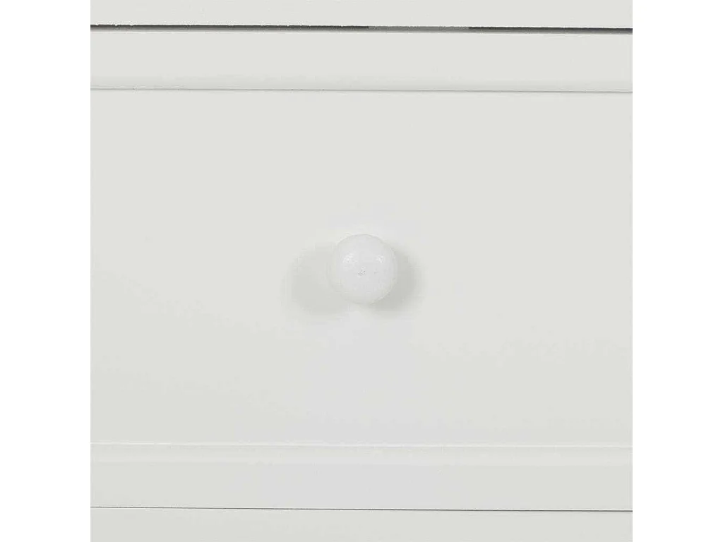 Cômoda de madeira lacada branca e natural 72x35x110