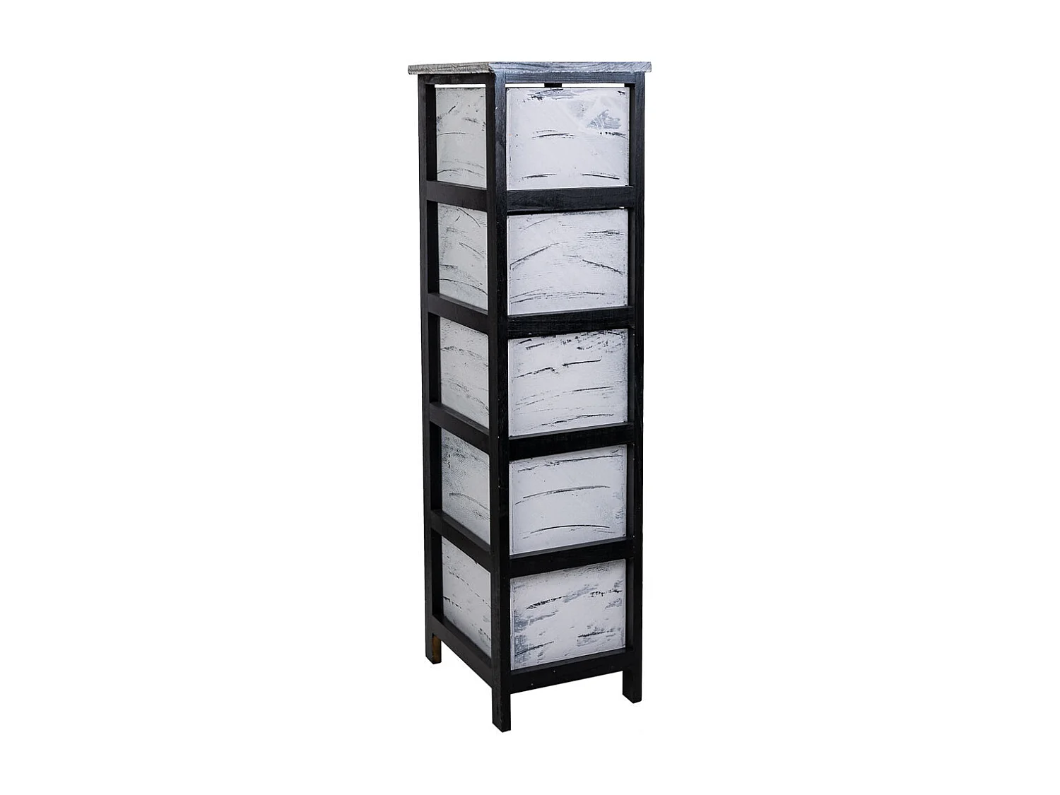 Chiffonnier En Bois Noir 26x32x98h