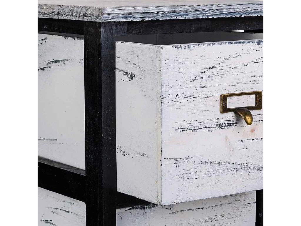 Chiffonnier En Bois Noir 26x32x98h