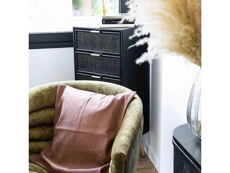 Sinfonier de madera gris oscuro 42x36.5x100.5