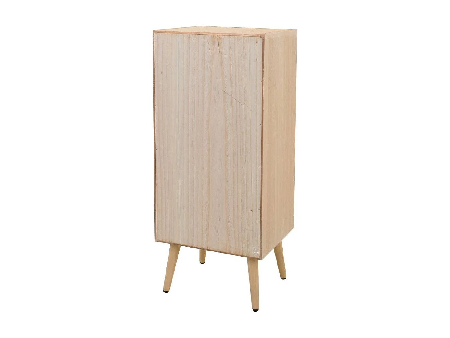 Kommode aus braunem Holz und Netz 42x36,5x100,5