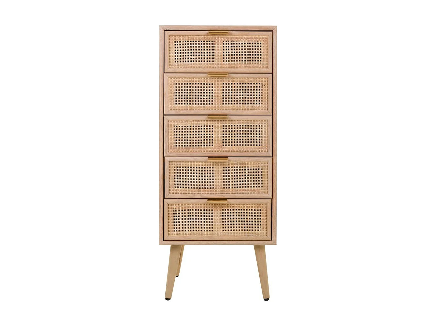 Cassettiera alta in MDF e griglia, marrone, 42x36,5x100,5