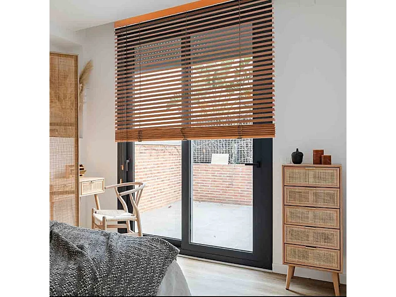 CassaSgabello in legno e rete marrone 42x36,5x100,5h