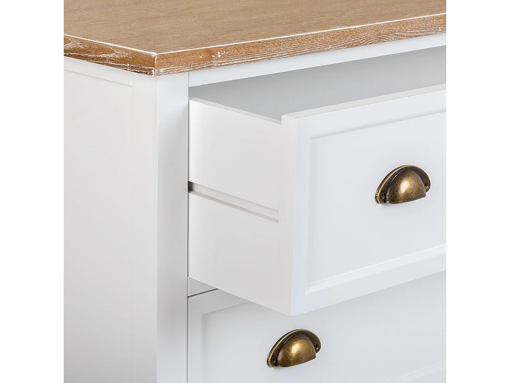 Commode en bois blanc 80x40x80h