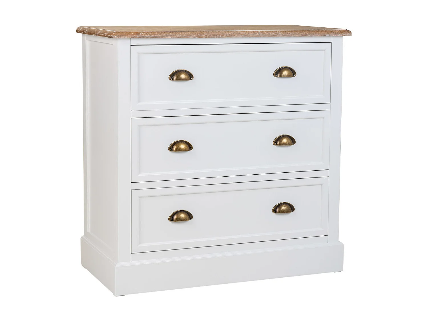 Cómoda de madera blanca 80x40x80