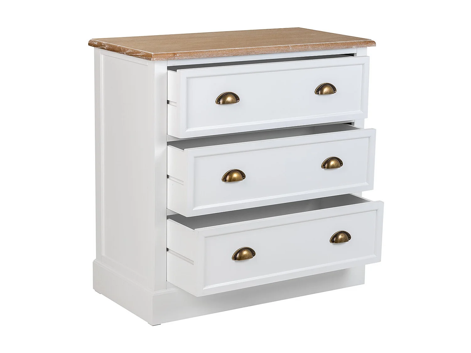 Cômoda de madeira branca 80x40x80