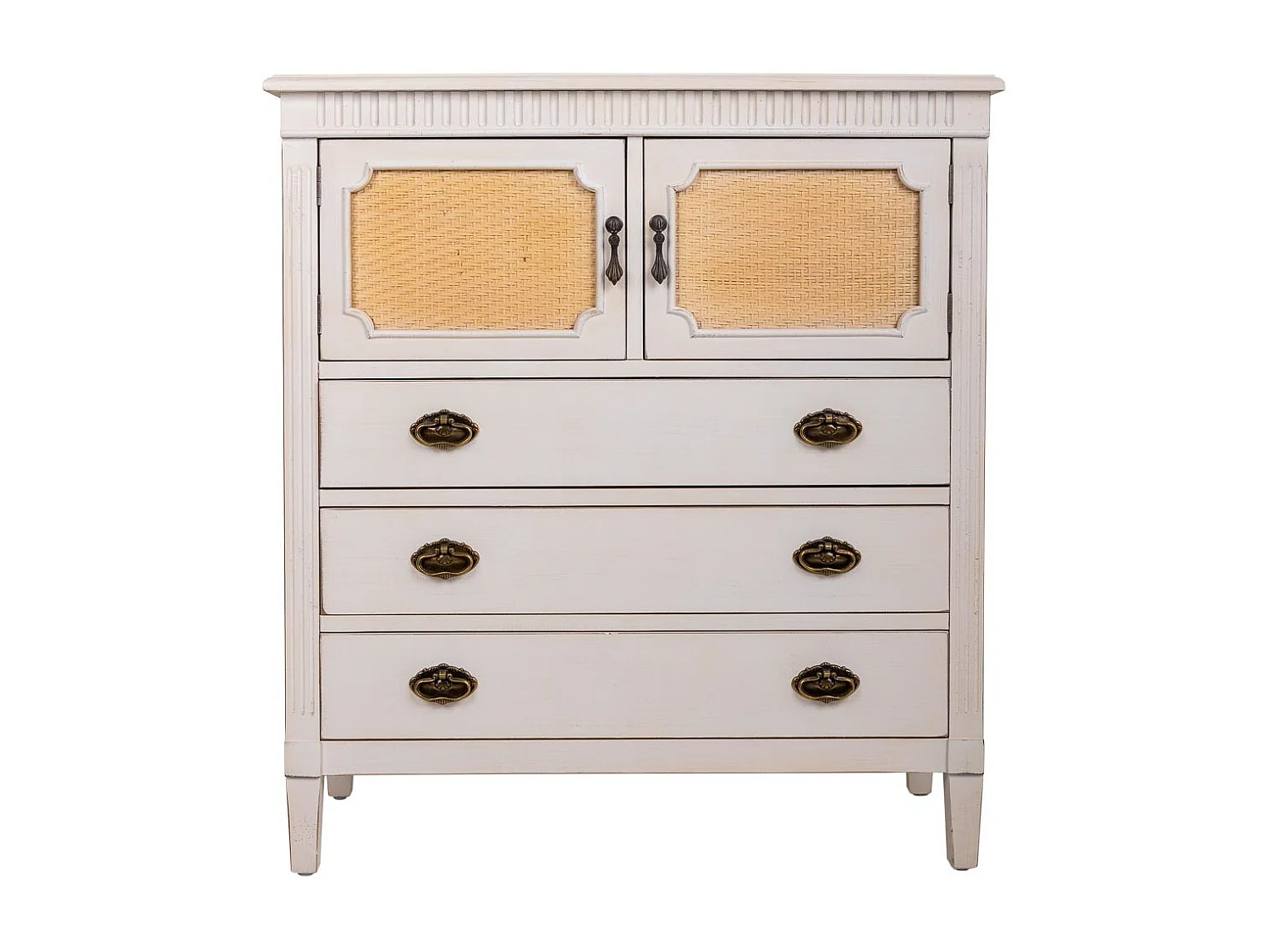 Commode en bois blanche 82x36x90h