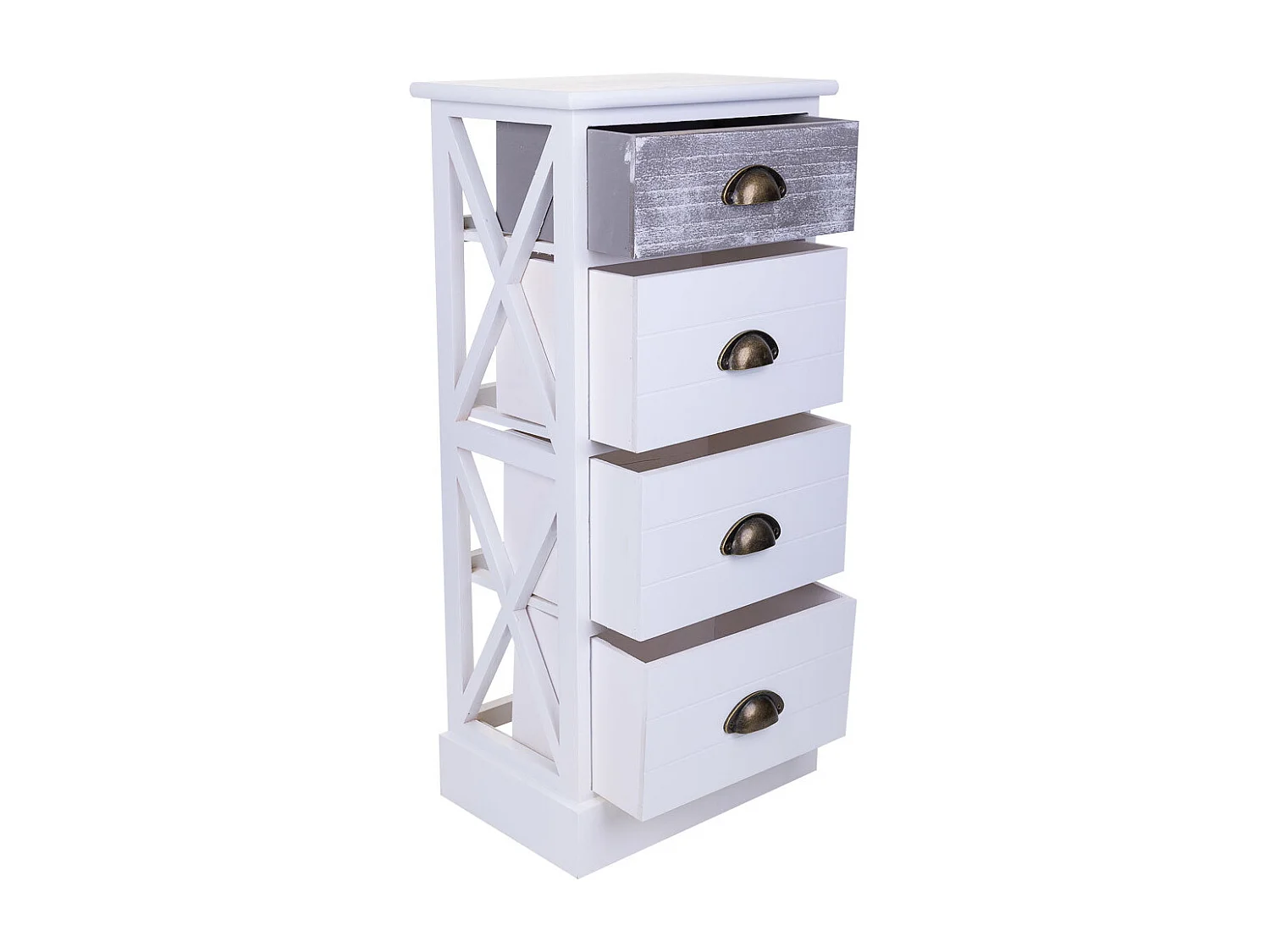 Chiffonnier en bois blanc 35x25x76h