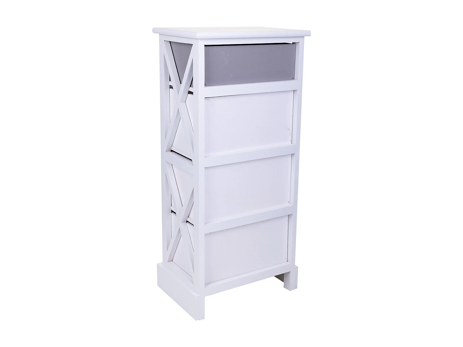 Chiffonnier en bois blanc 35x25x76h
