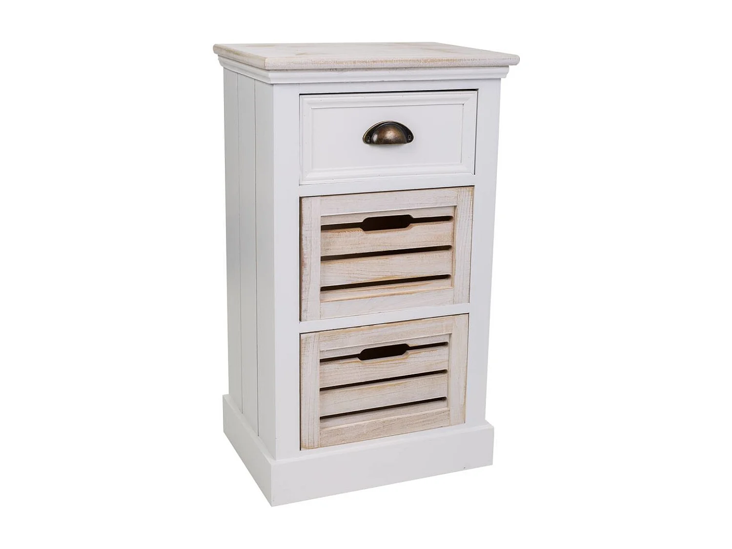 Cassettiera in legno bianco 40x30x68h