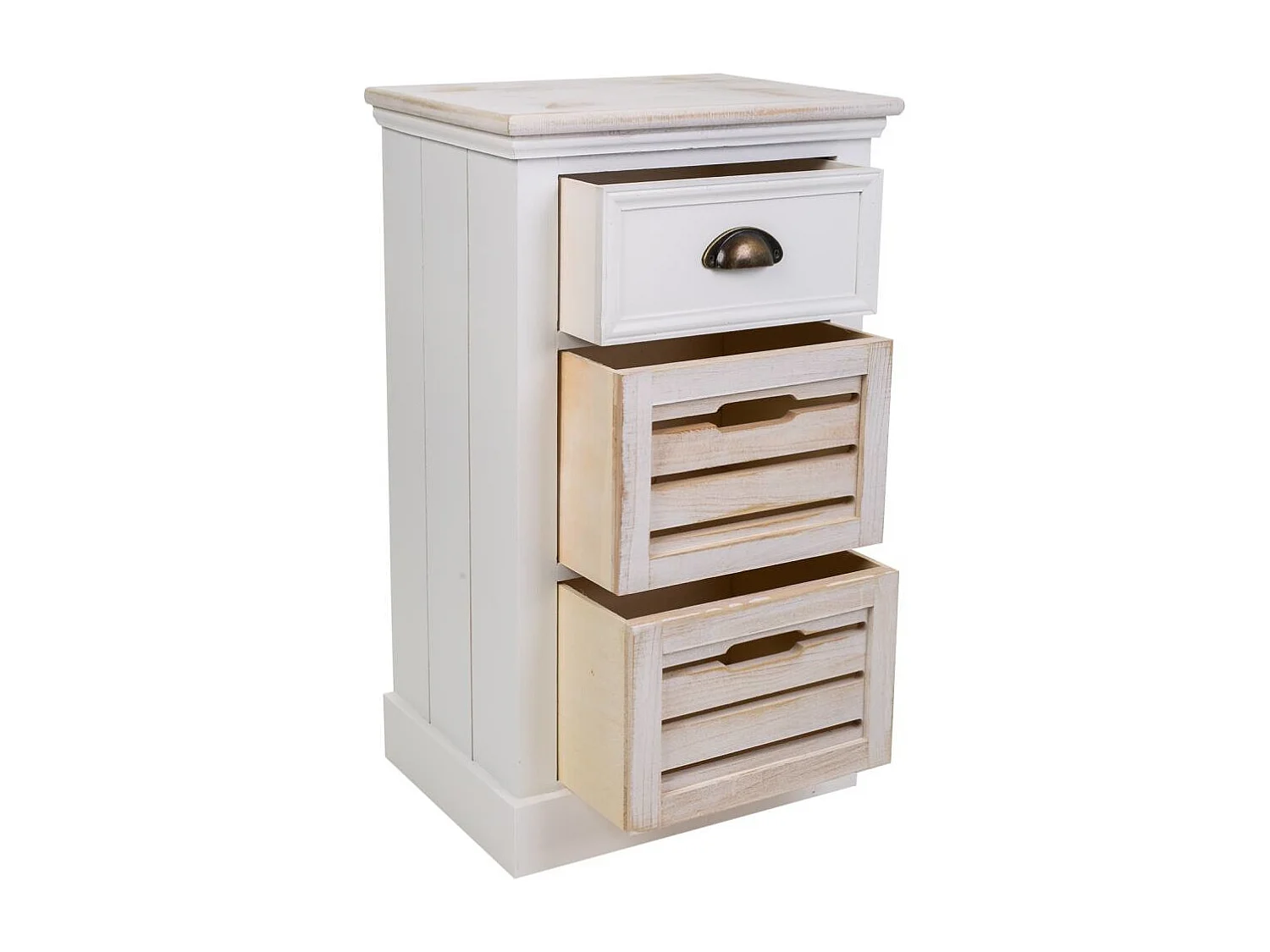 Cassettiera in legno bianco 40x30x68h