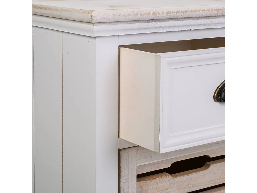 Cassettiera in legno bianco 40x30x68h