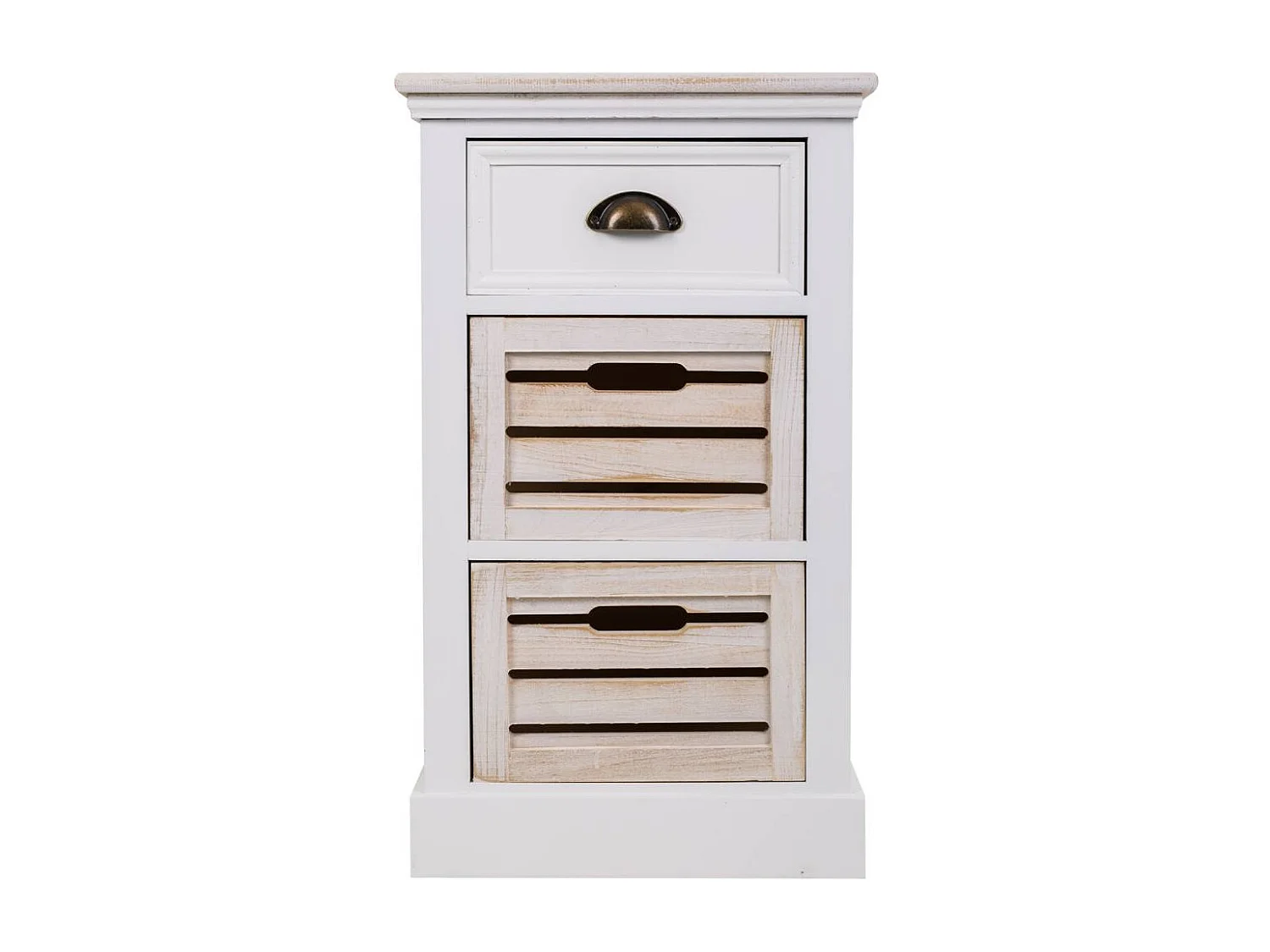 Cassettiera in legno bianco 40x30x68h