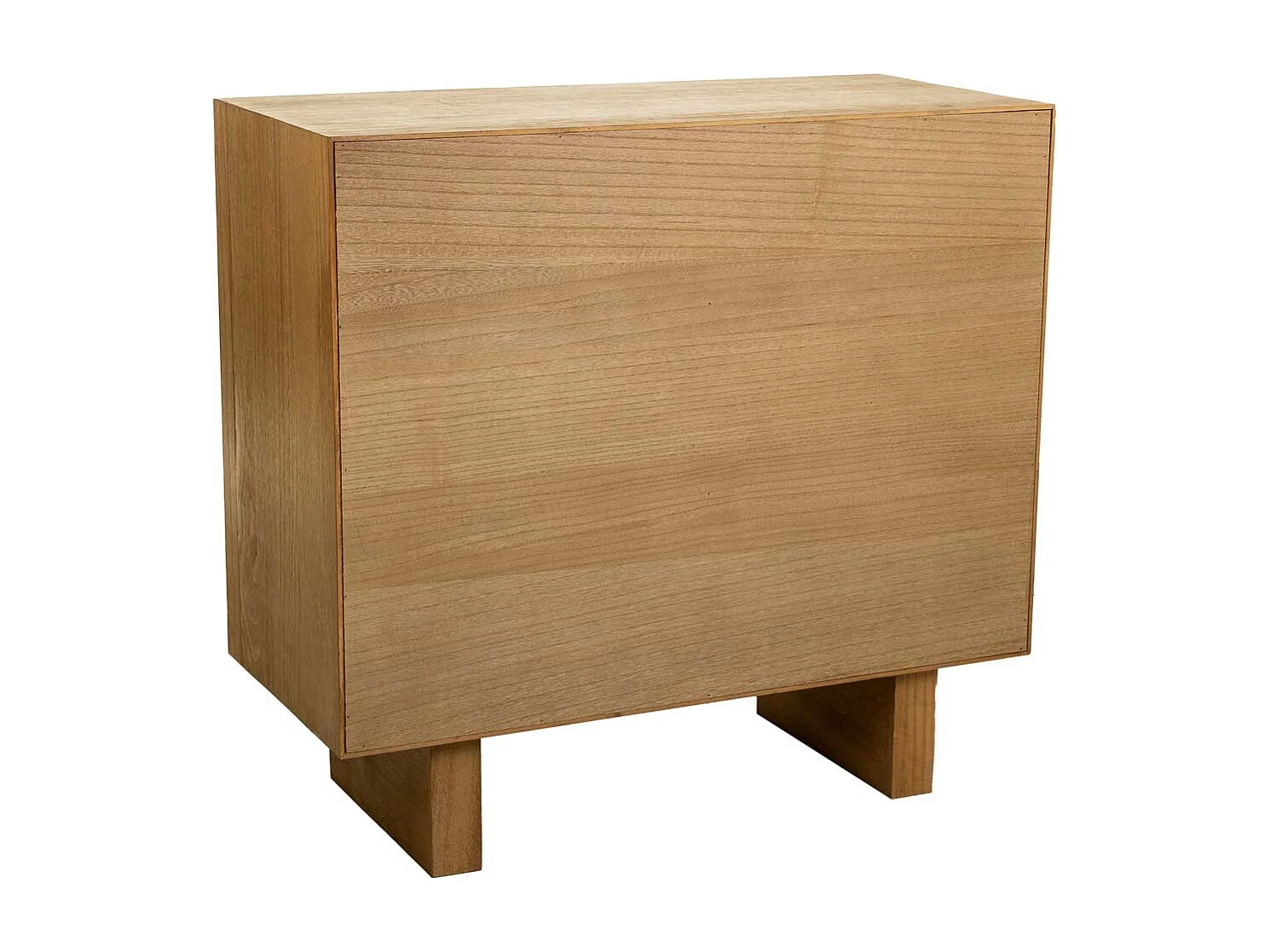 Kommode aus Holz und braunem geflochtenem Seil 80x36x75h cm