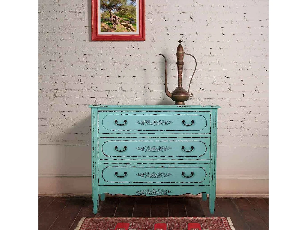 Cassettiera in legno 90x42x76h