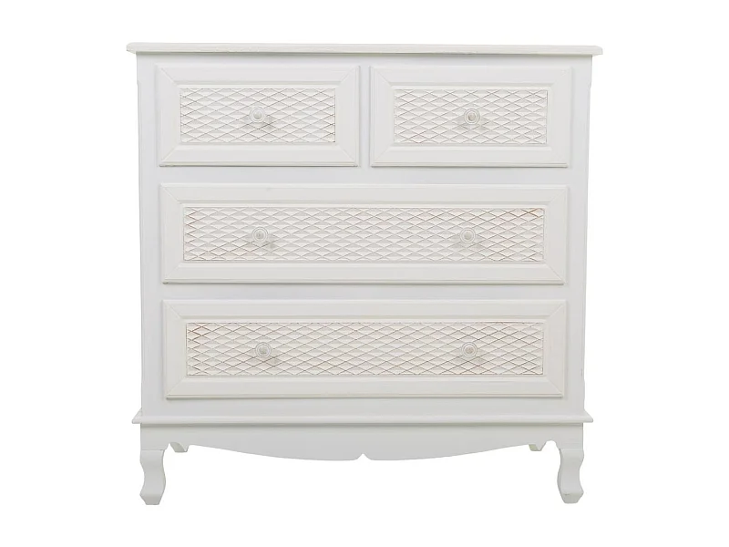 Cômoda de madeira branca 80,5x40x81