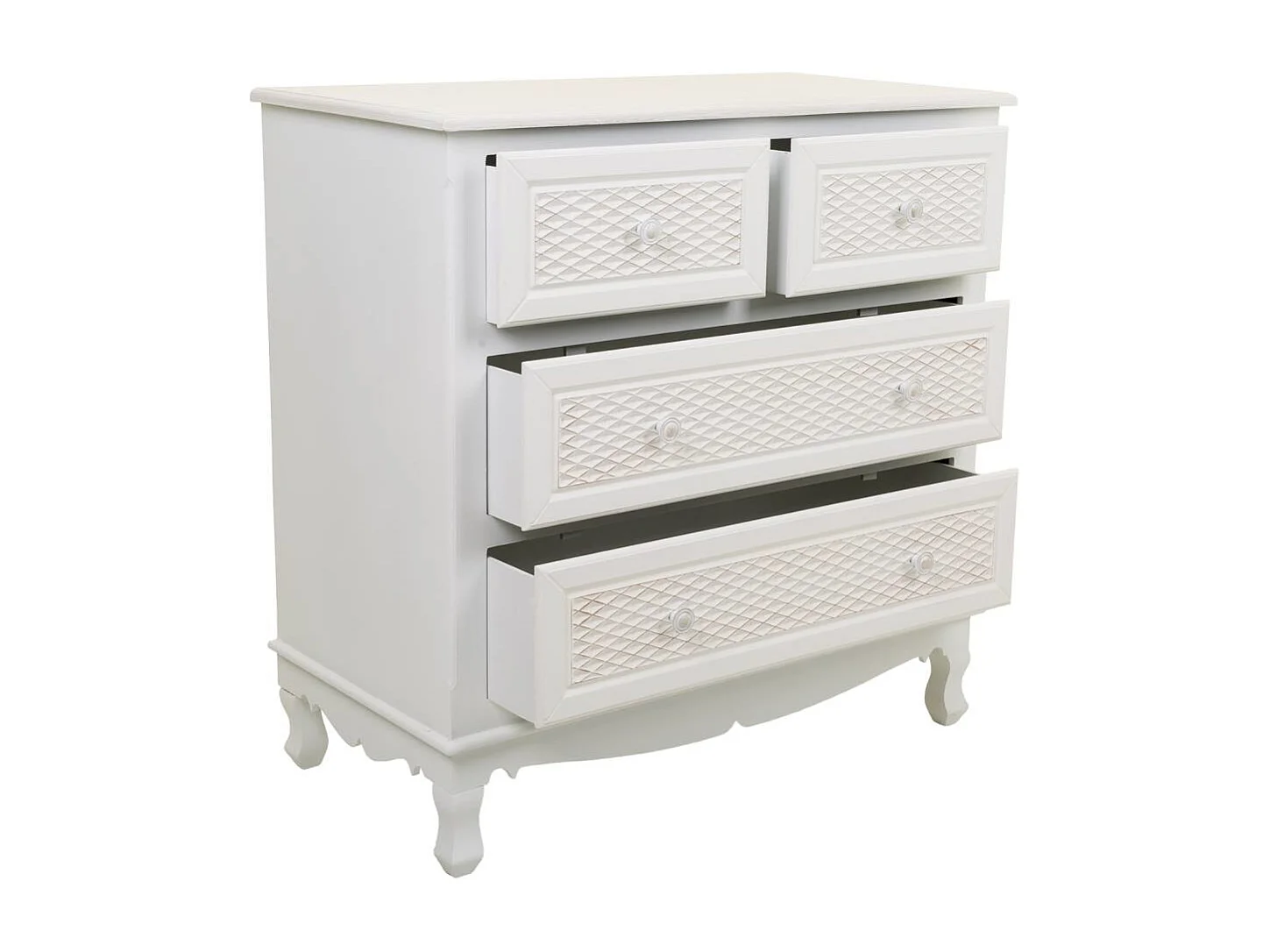 Cômoda de madeira branca 80,5x40x81