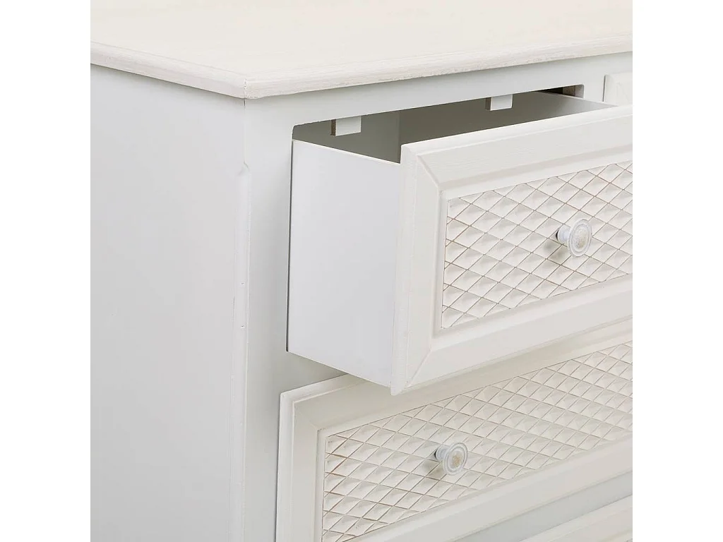 Cômoda de madeira branca 80,5x40x81