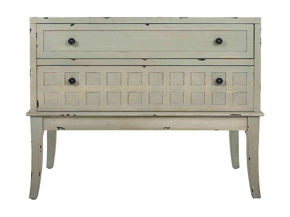 Cassettiera Mobile da ingresso in legno verde 88x38x72h