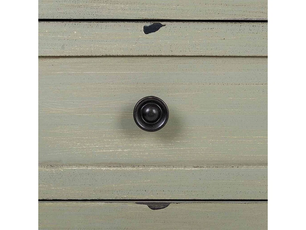 Cassettiera Mobile da ingresso in legno verde 88x38x72h