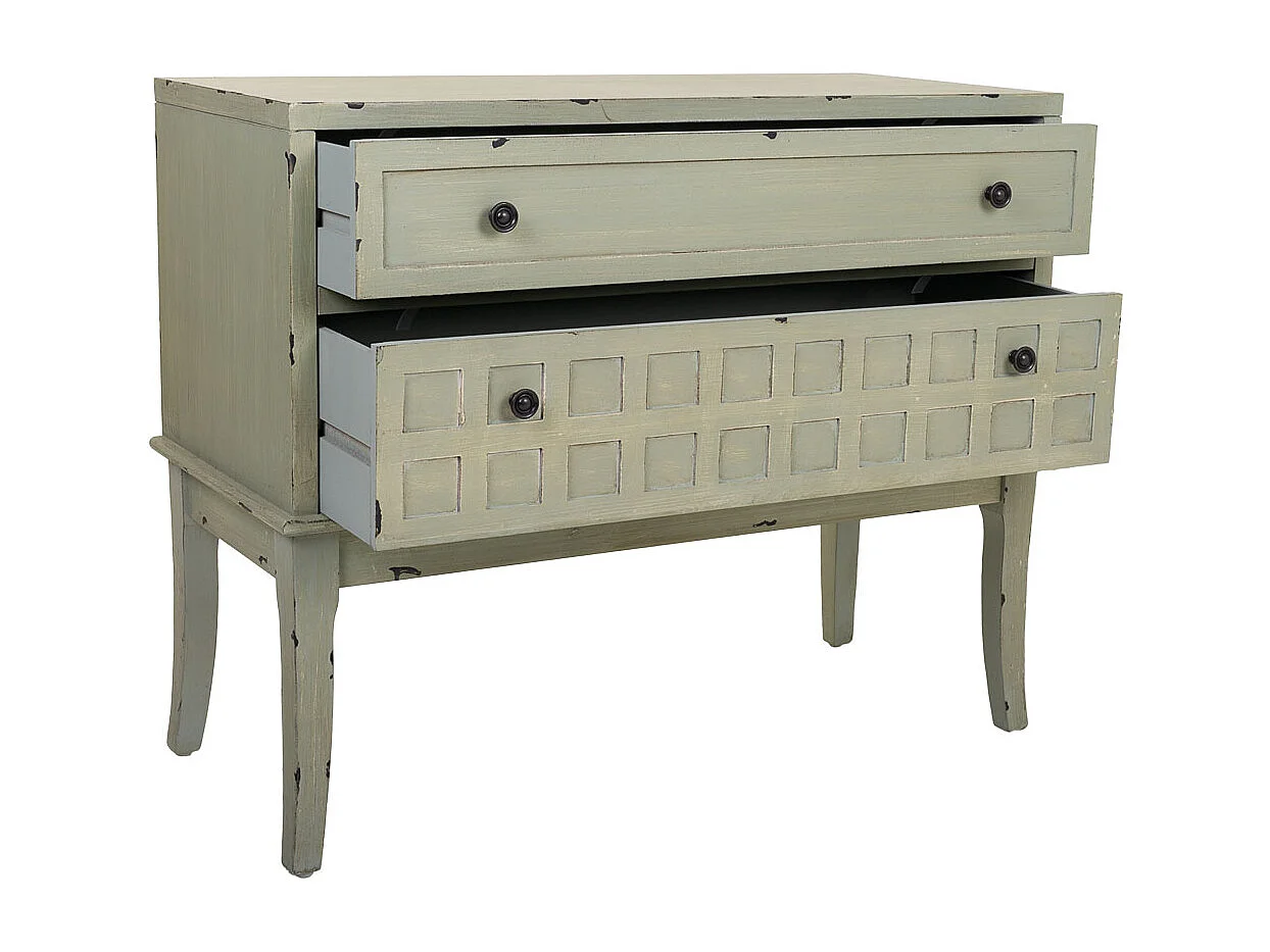 Cómoda Recibidor de madera verde 88x38x72