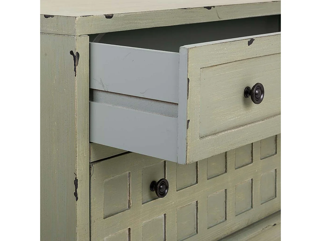 Cómoda Recibidor de madera verde 88x38x72