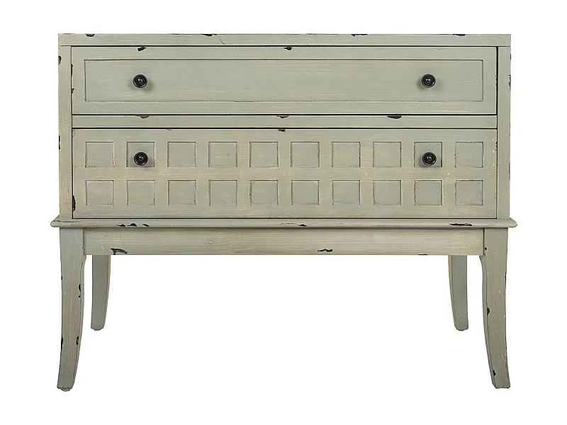 Cassettiera Mobile da ingresso in legno verde 88x38x72h