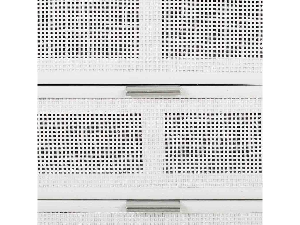 Sinfonier de madera y rejilla blanco 42x36.5x100.5