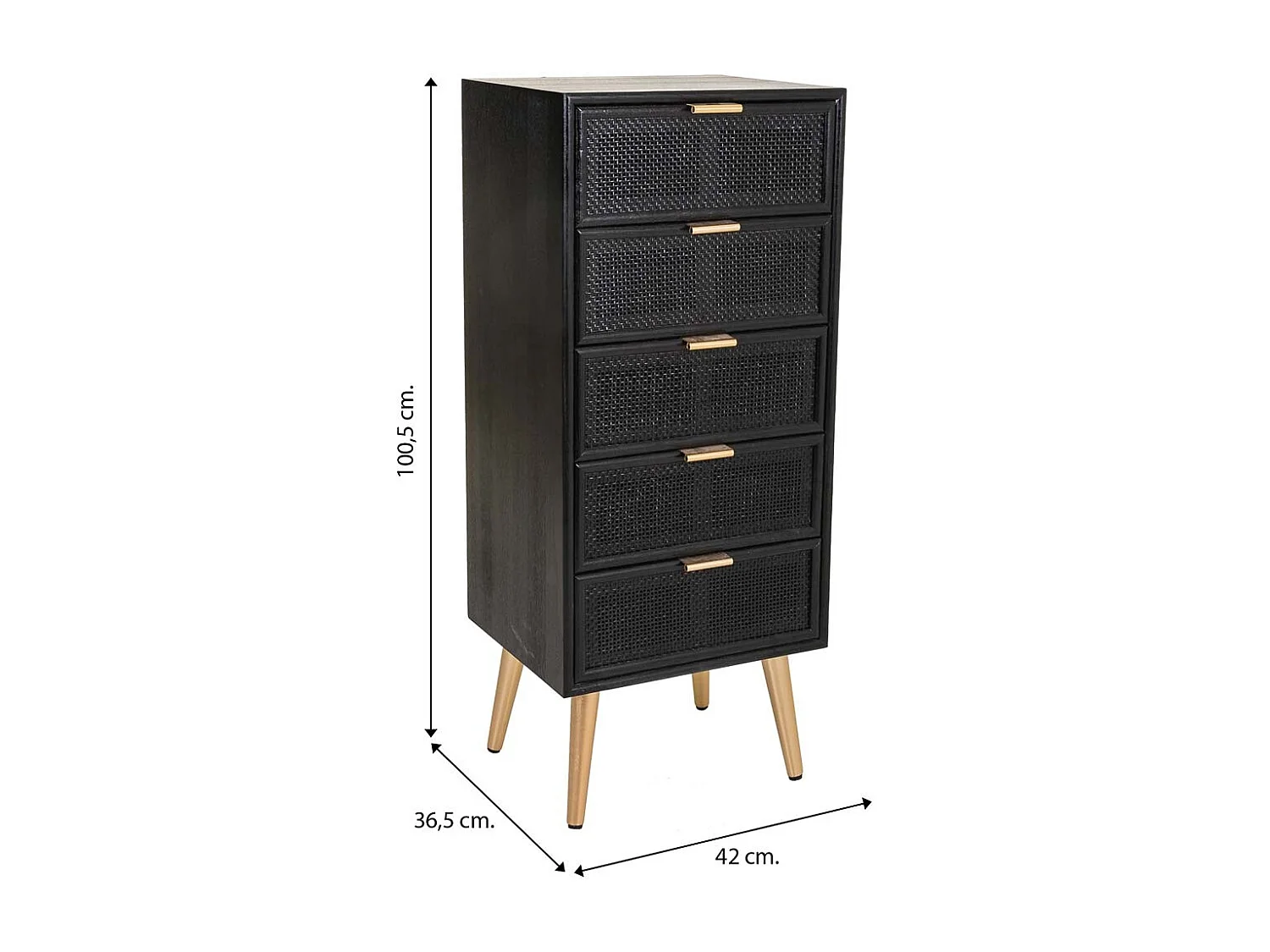 Symphonier aus schwarz lackiertem Holz und Grill, 42 x 36,5 x 100,5 h cm